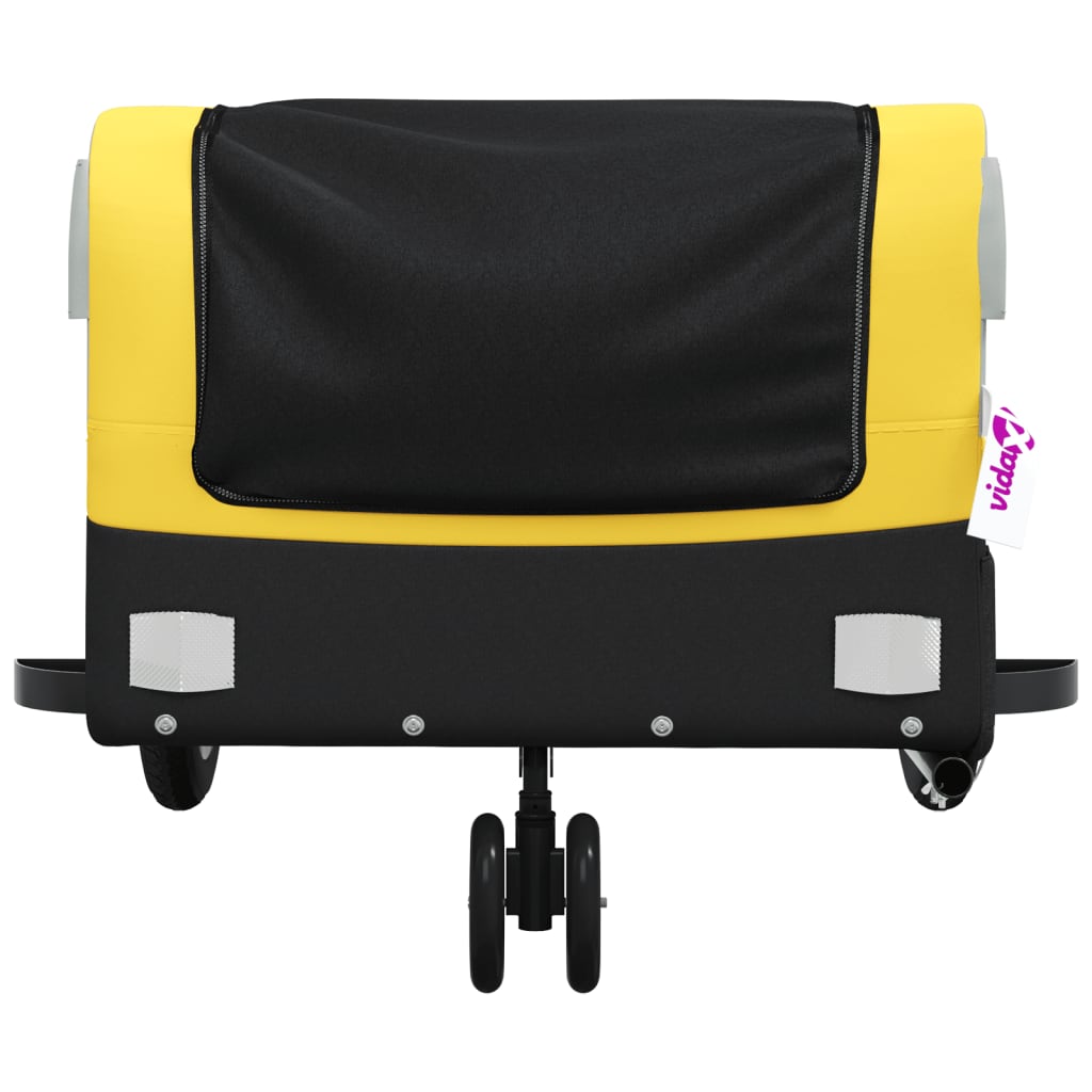 Bicycle Trailer Black and Yellow 30 kg Iron