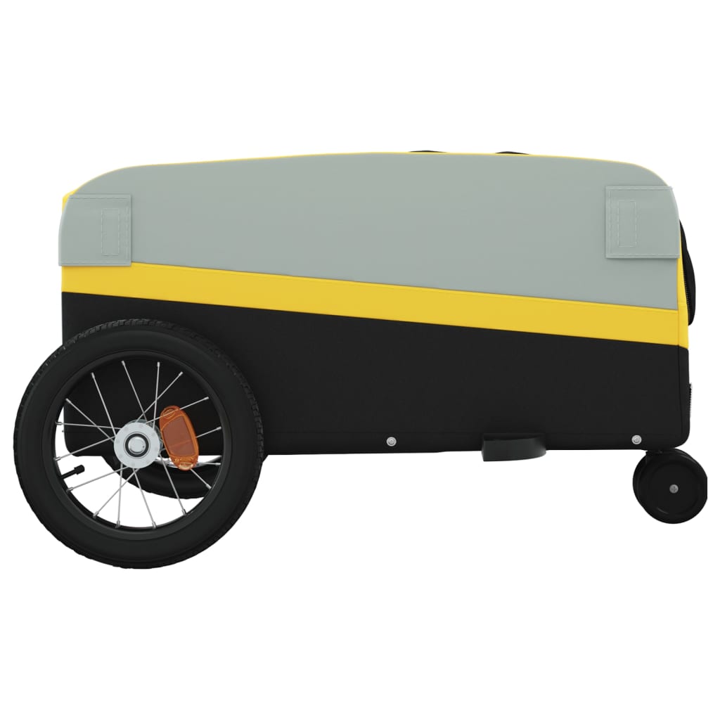 Bicycle Trailer Black and Yellow 30 kg Iron