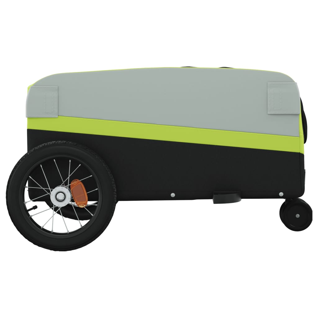 Bicycle Trailer Black and Green 30 kg Iron