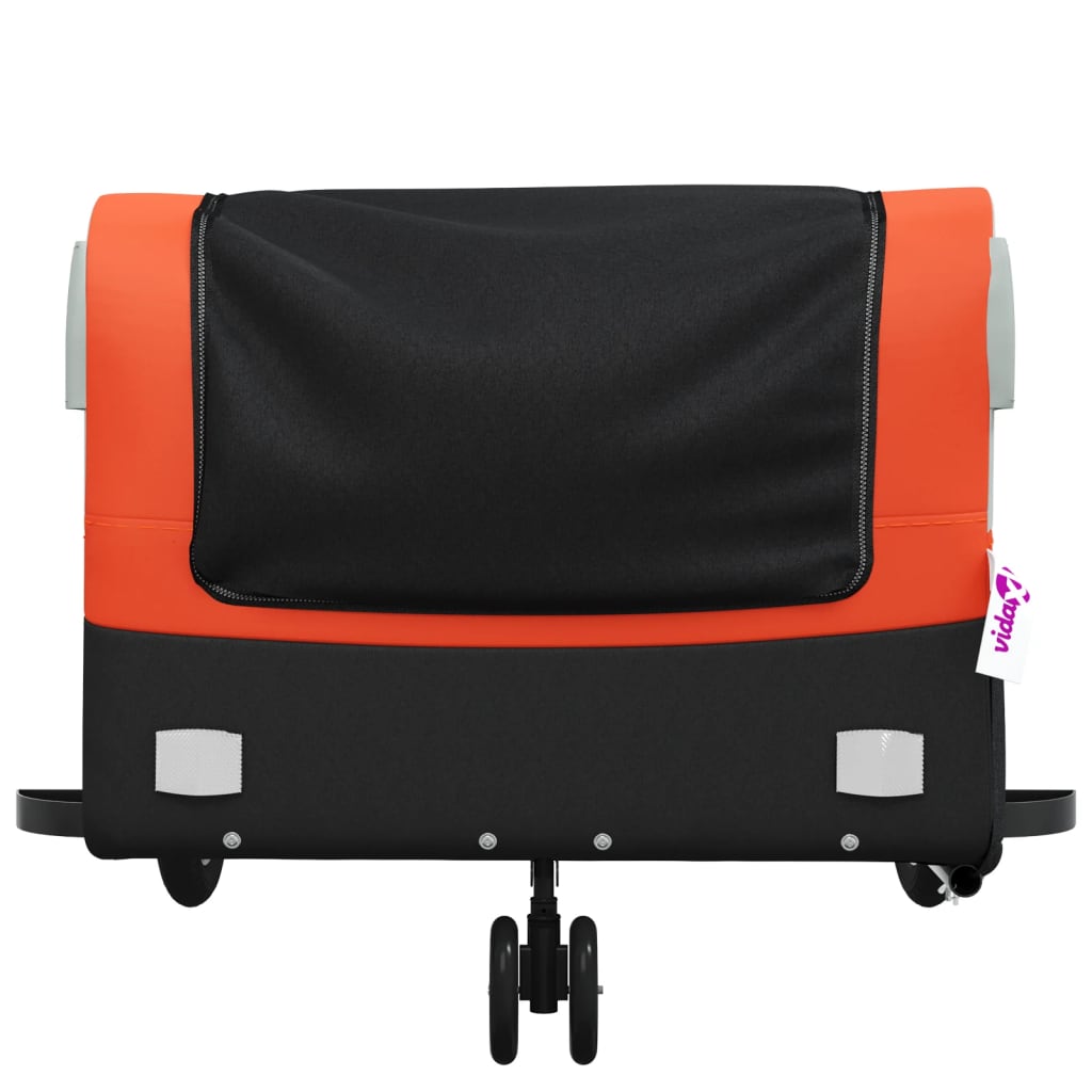 Bicycle Trailer Black and Orange 45 kg Iron