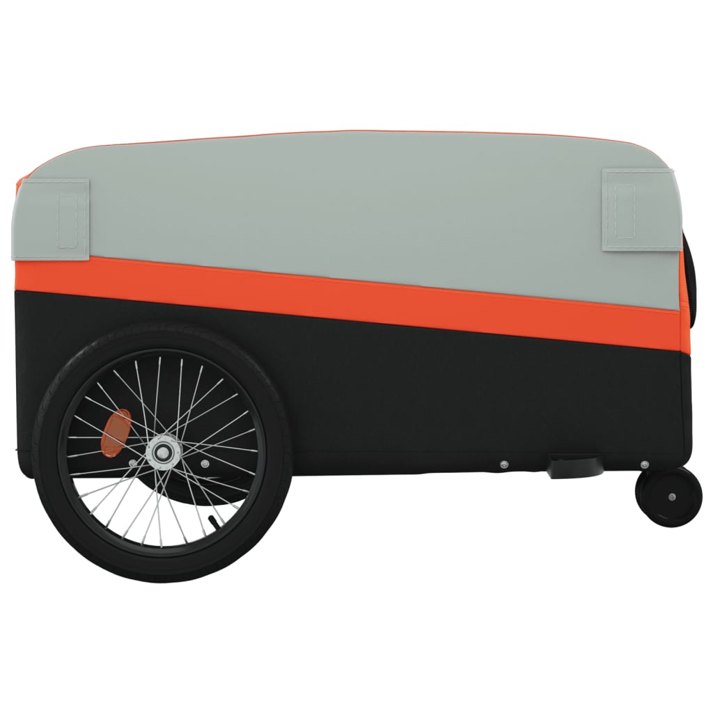 Bicycle Trailer Black and Orange 45 kg Iron