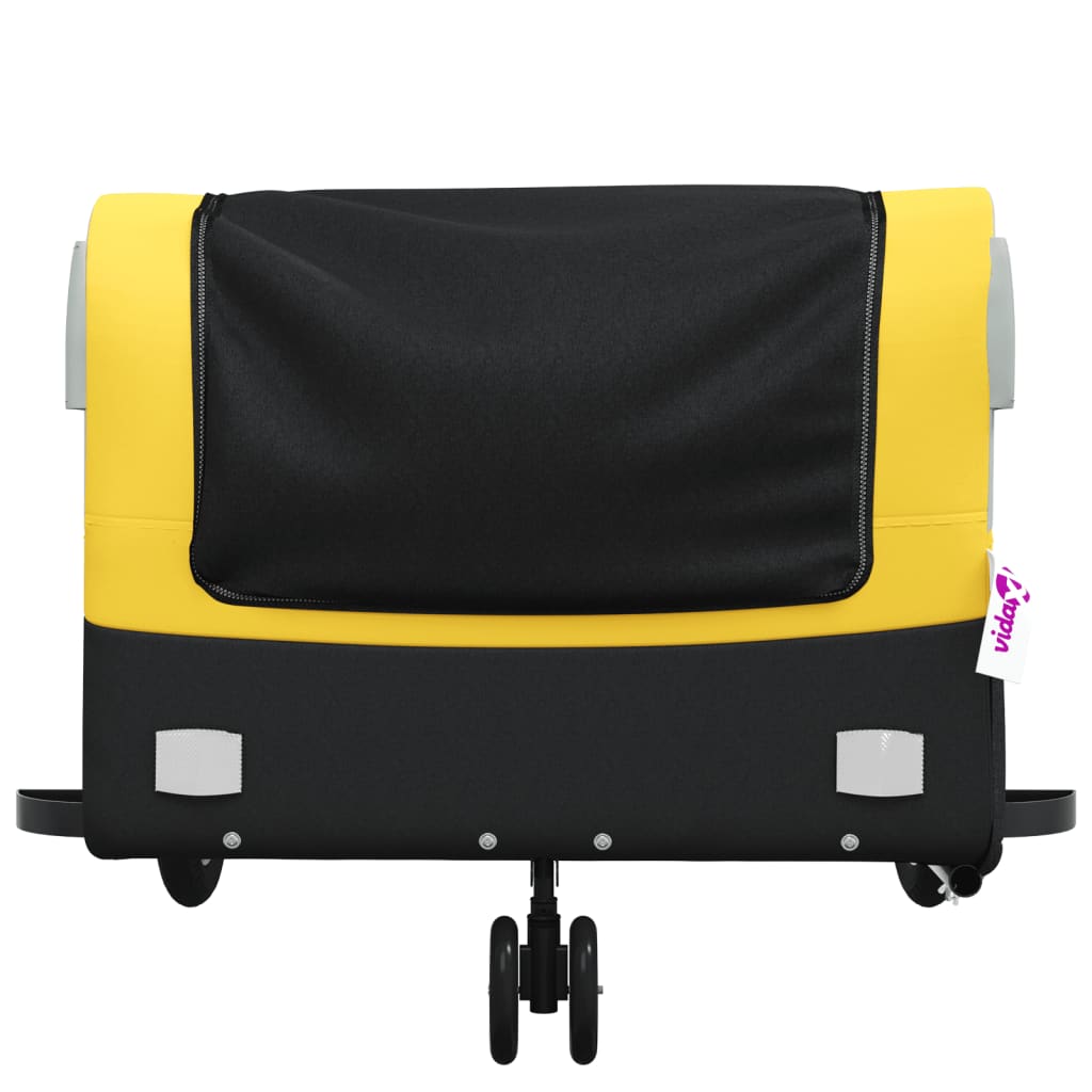 Bicycle Trailer Black and Yellow 45 kg Iron