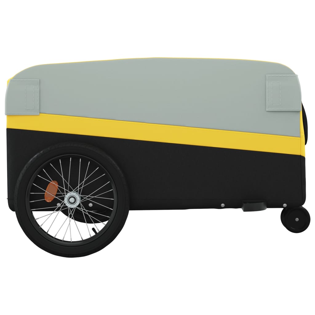Bicycle Trailer Black and Yellow 45 kg Iron