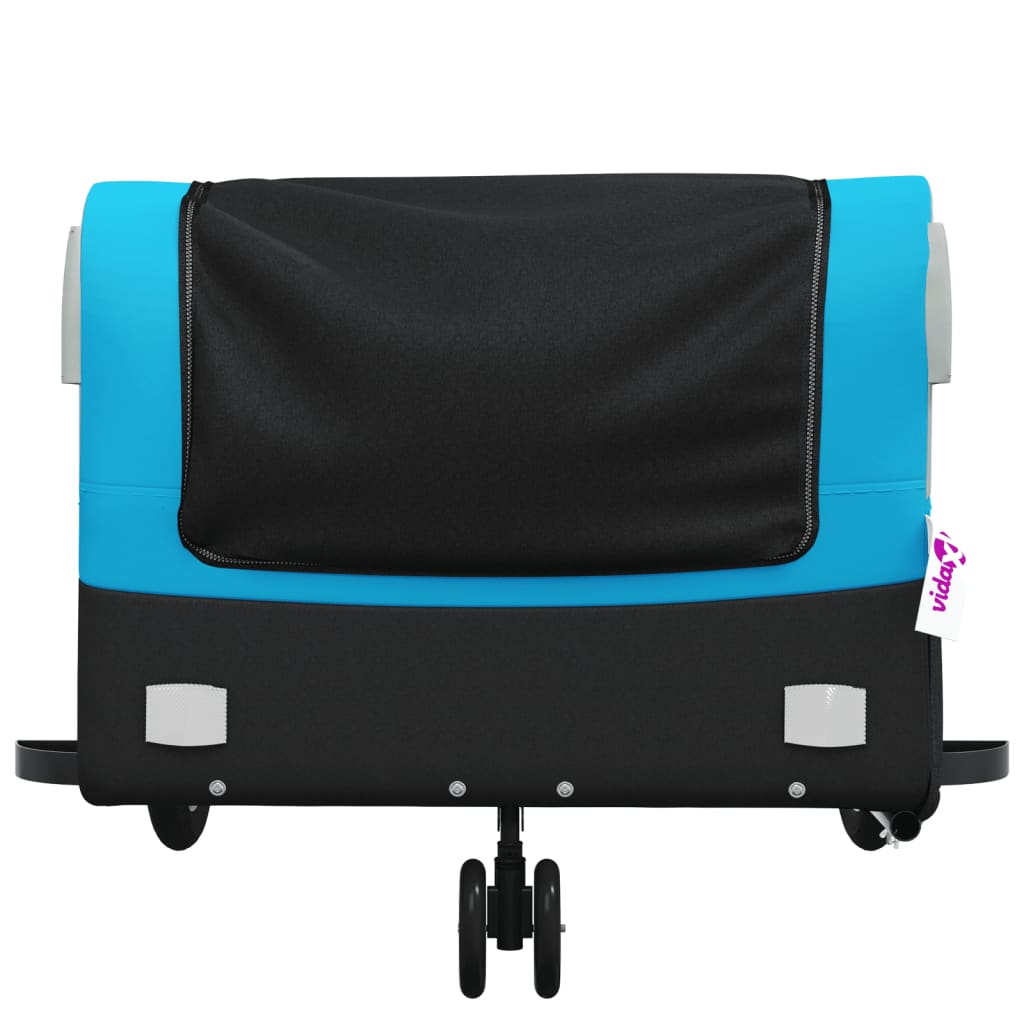 Bicycle Trailer Black and Blue 45 kg Iron