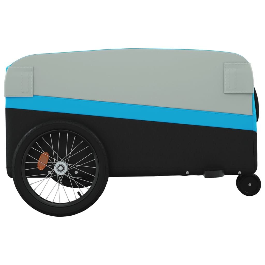 Bicycle Trailer Black and Blue 45 kg Iron