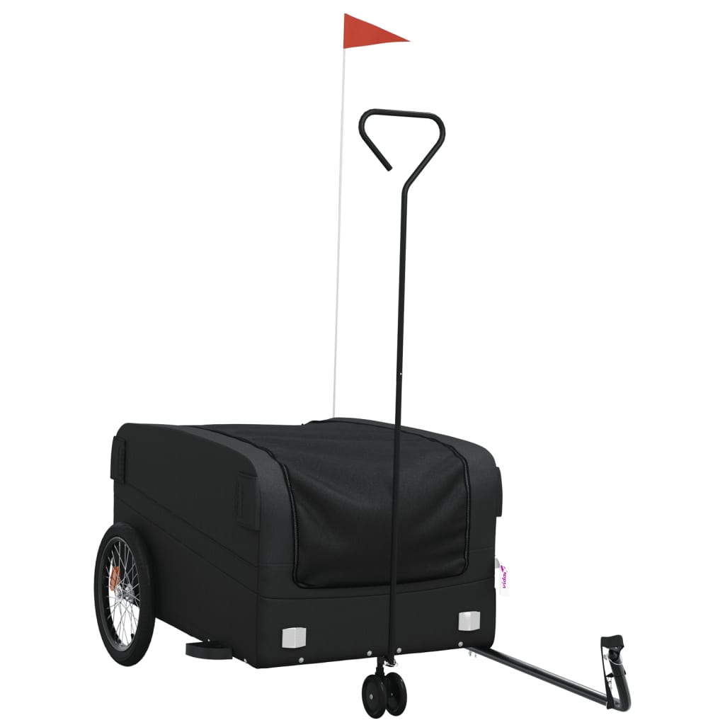 Bicycle Trailer Black 45 kg Iron