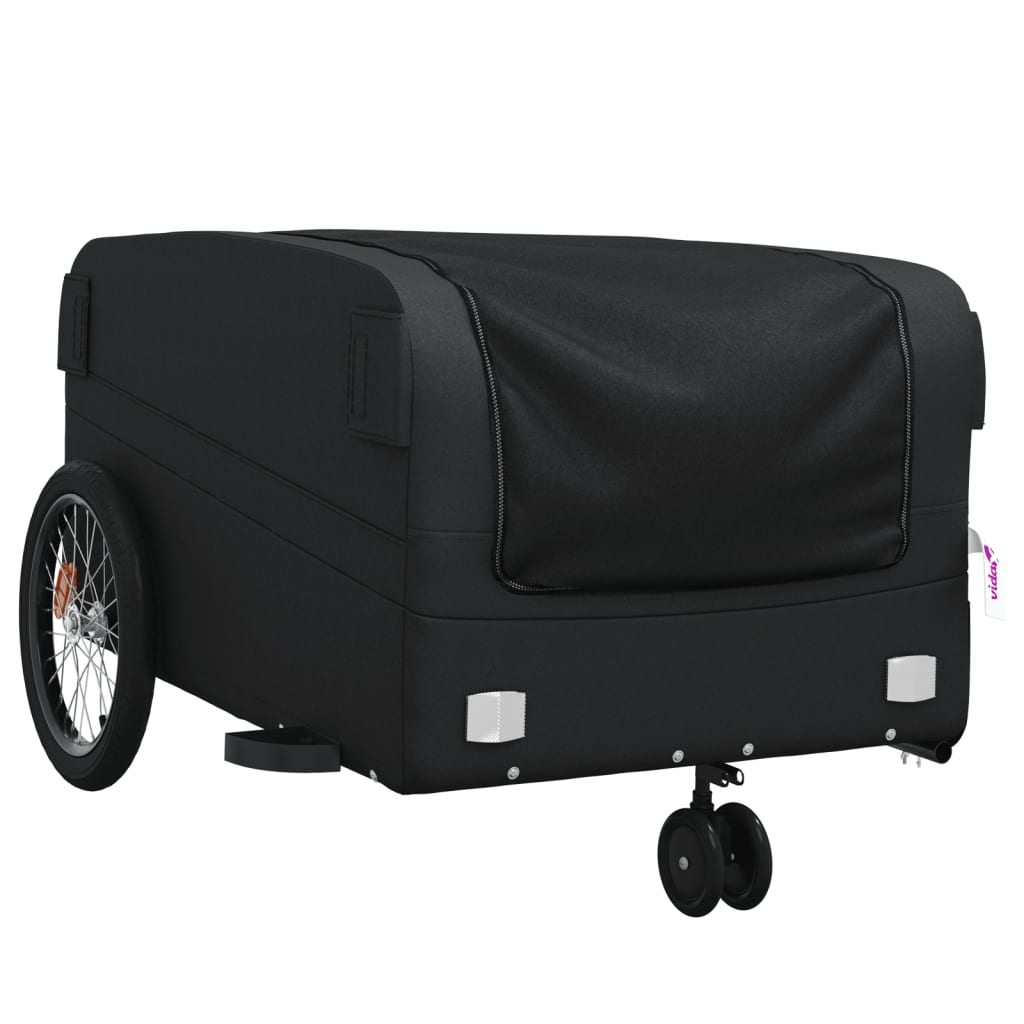 Bicycle Trailer Black 45 kg Iron