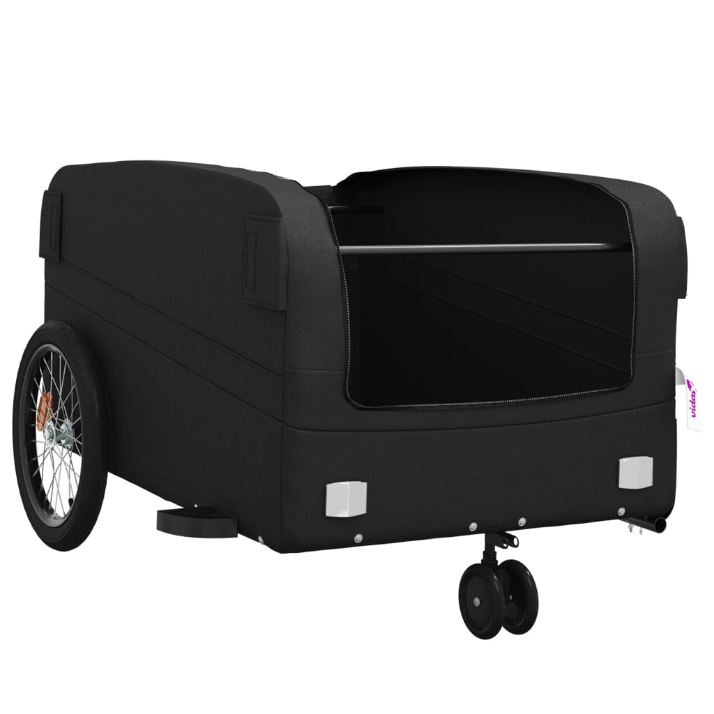 Bicycle Trailer Black 45 kg Iron