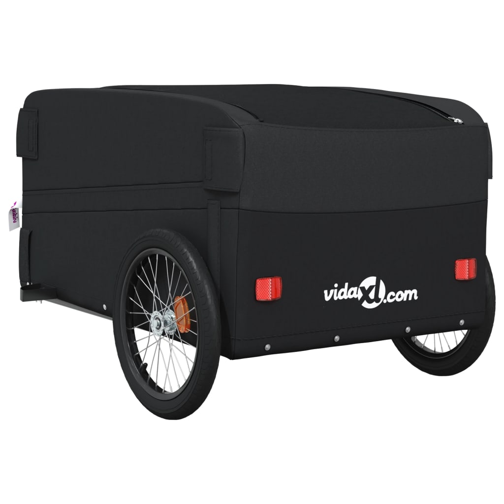 Bicycle Trailer Black 45 kg Iron