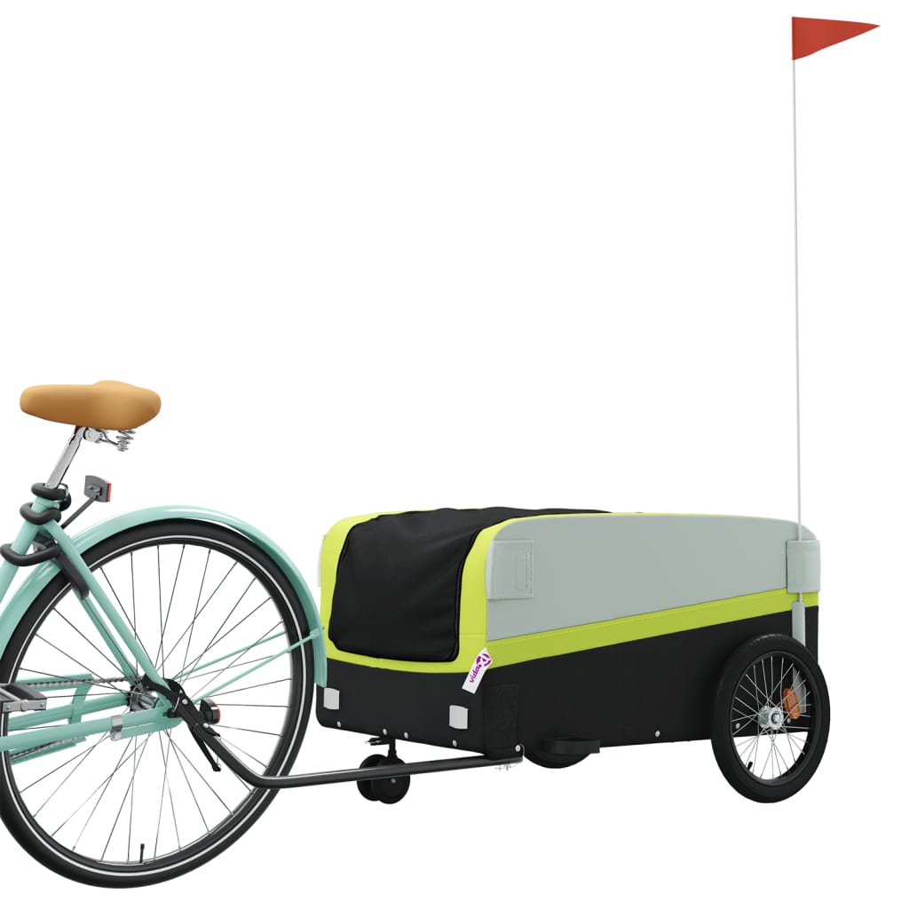 Bicycle Trailer Black and Green 45 kg Iron