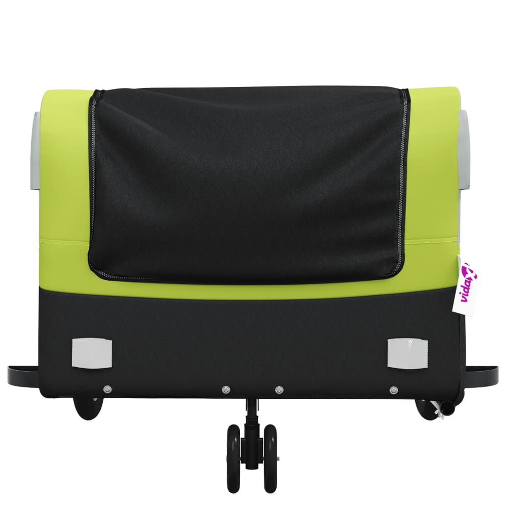 Bicycle Trailer Black and Green 45 kg Iron
