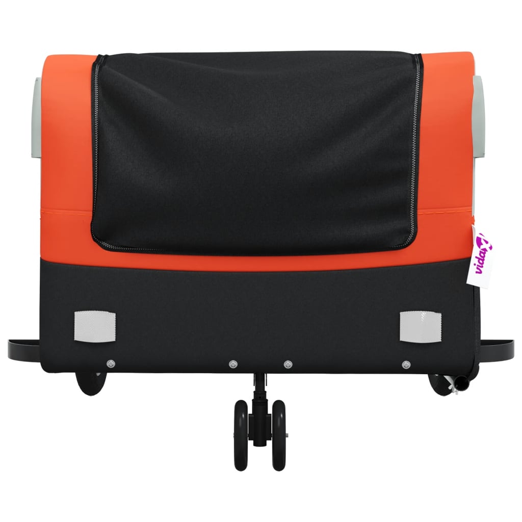 Bicycle Trailer Black and Orange 45 kg Iron