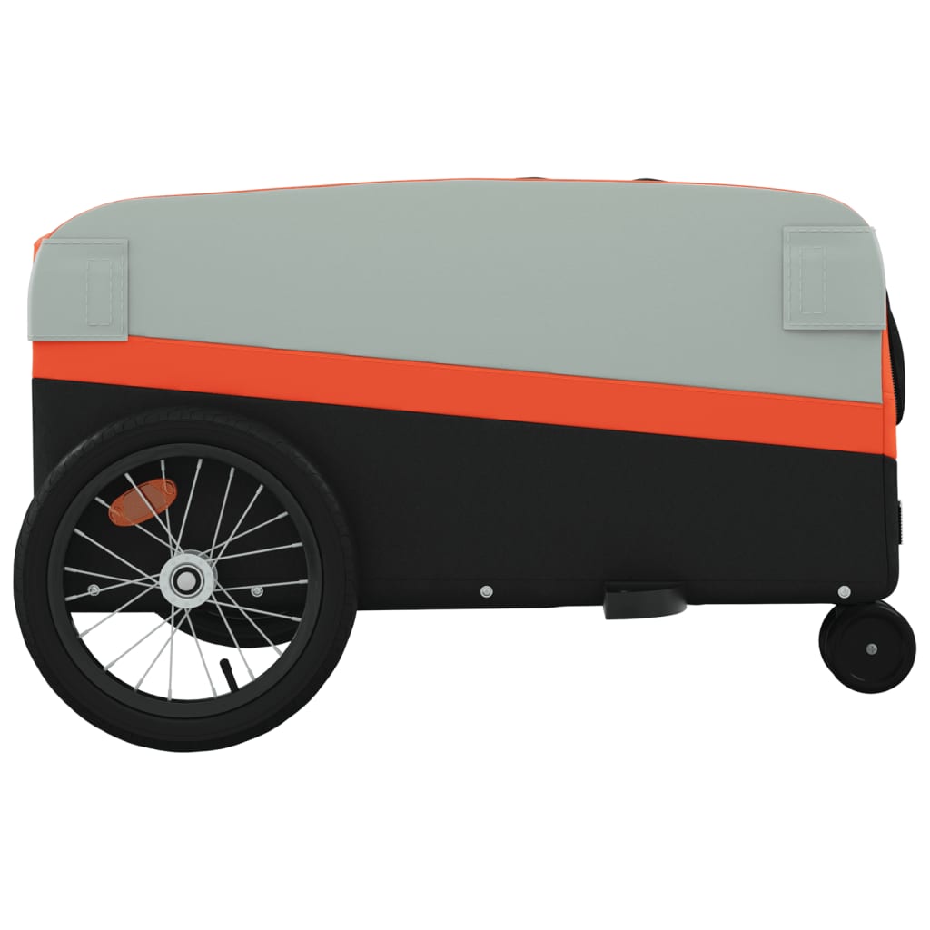 Bicycle Trailer Black and Orange 45 kg Iron
