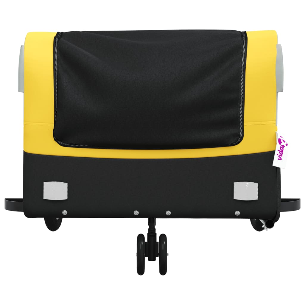 Bicycle Trailer Black and Yellow 45 kg Iron