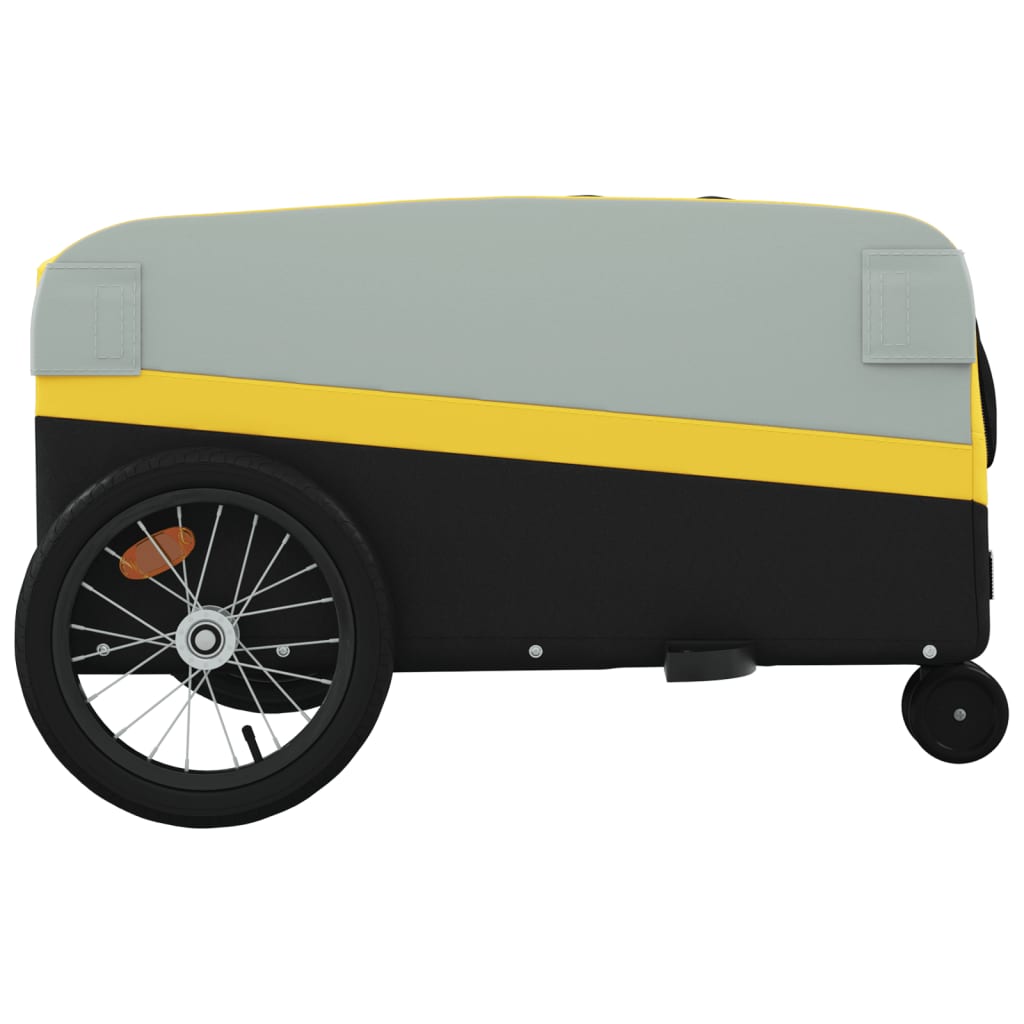 Bicycle Trailer Black and Yellow 45 kg Iron