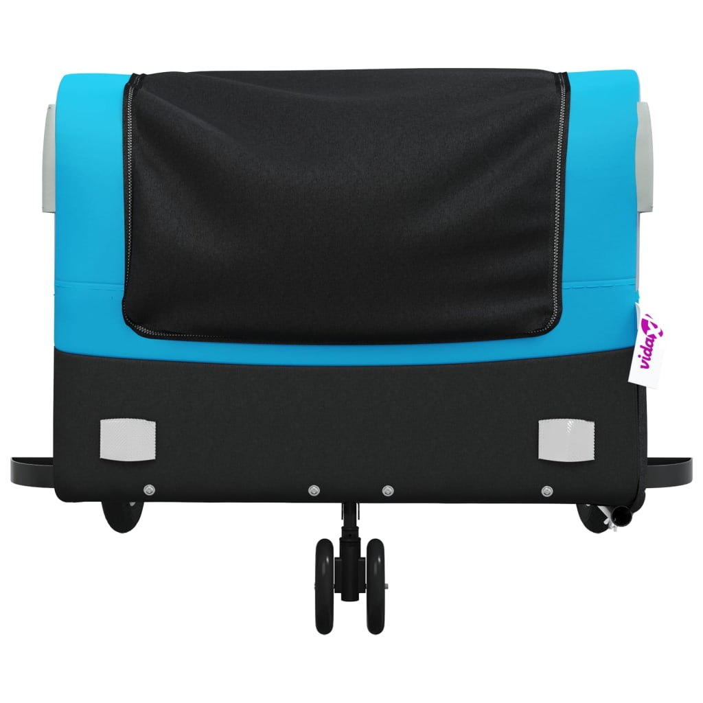 Bicycle Trailer Black and Blue 45 kg Iron