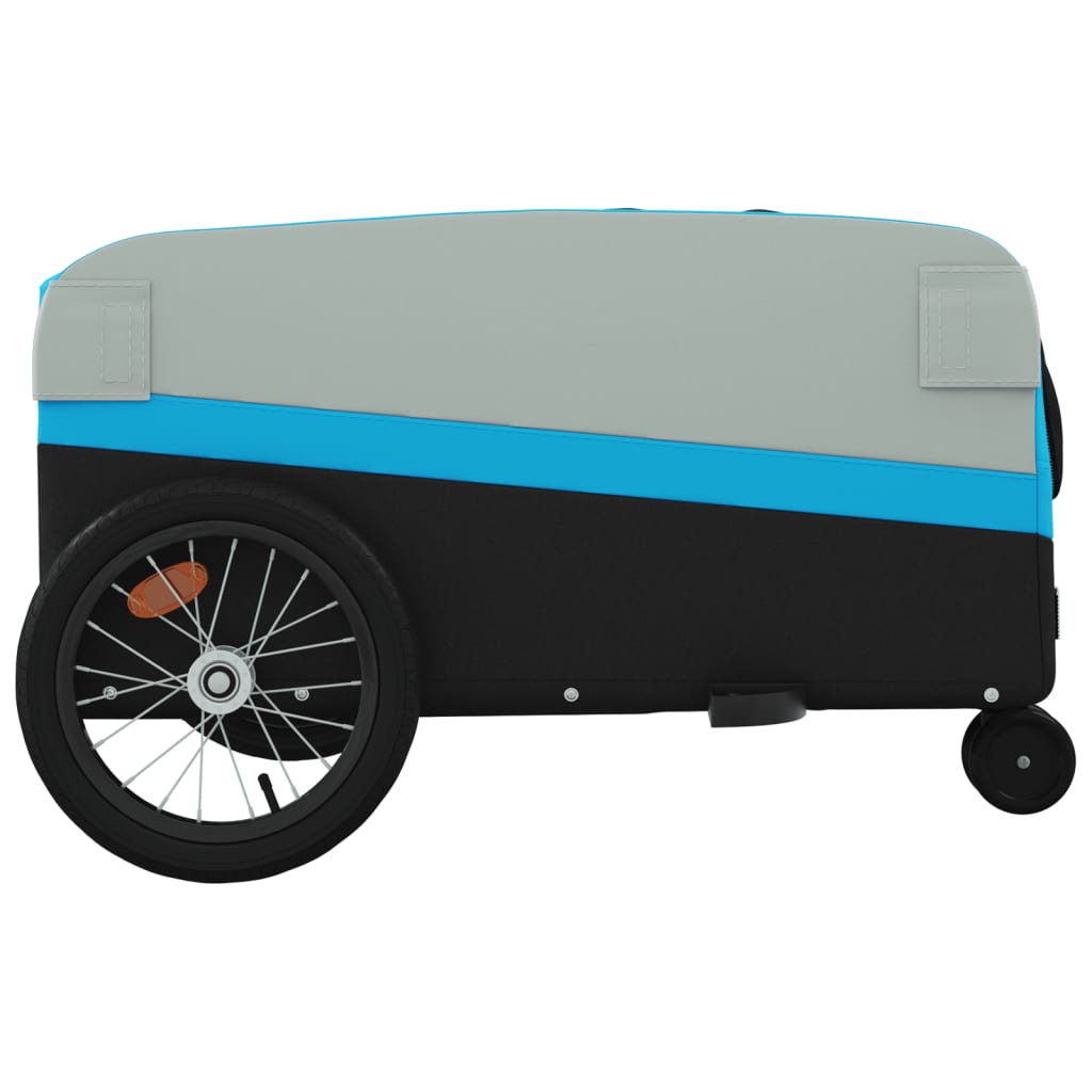 Bicycle Trailer Black and Blue 45 kg Iron