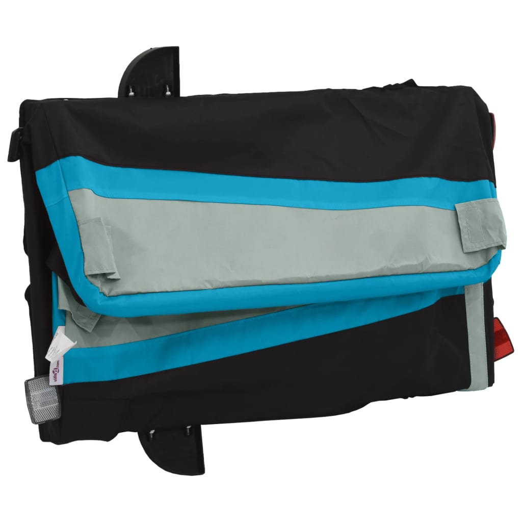 Bicycle Trailer Black and Blue 45 kg Iron
