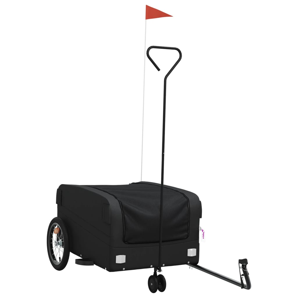 Bicycle Trailer Black 45 kg Iron