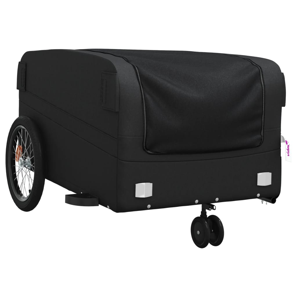 Bicycle Trailer Black 45 kg Iron