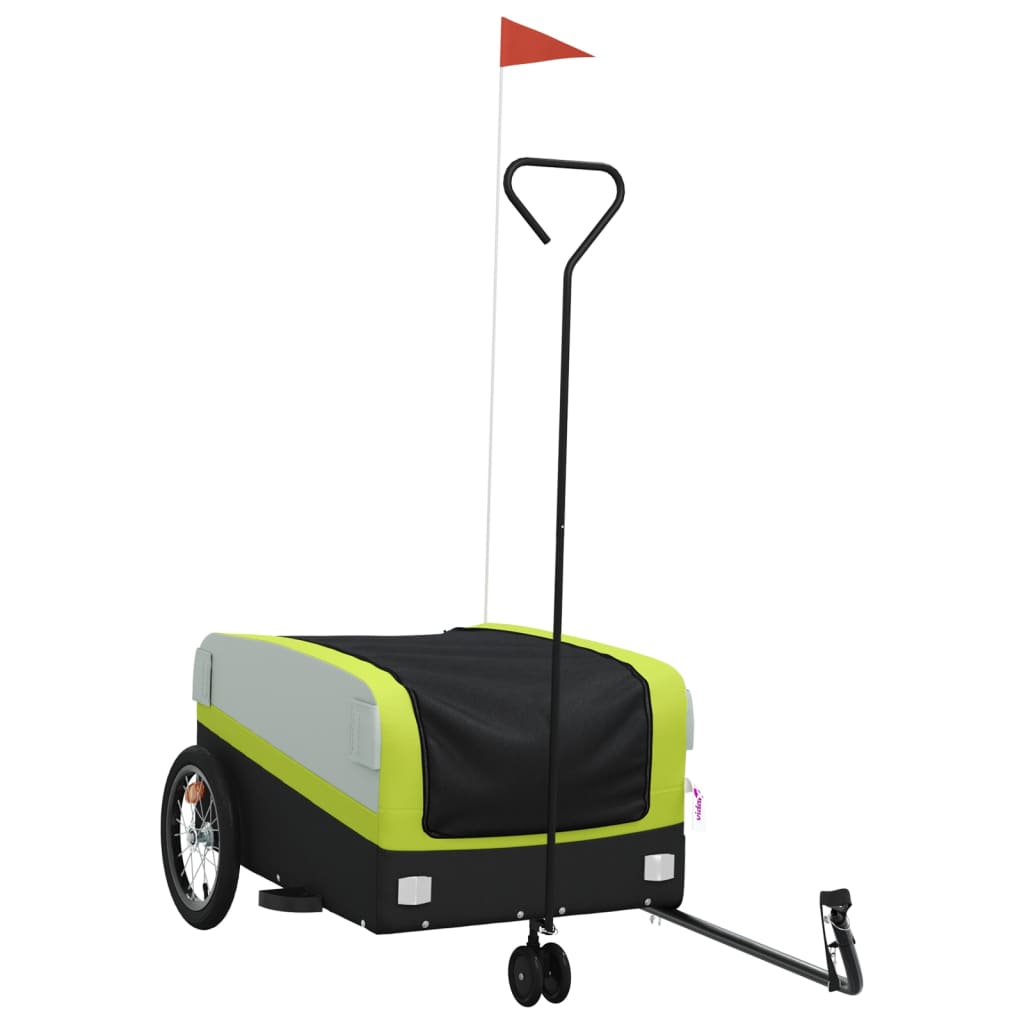 Bicycle Trailer Black and Green 45 kg Iron