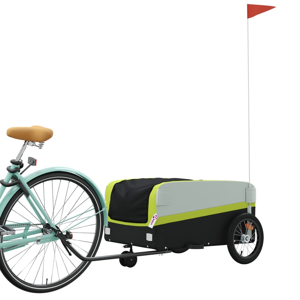 Bicycle Trailer Black and Green 45 kg Iron