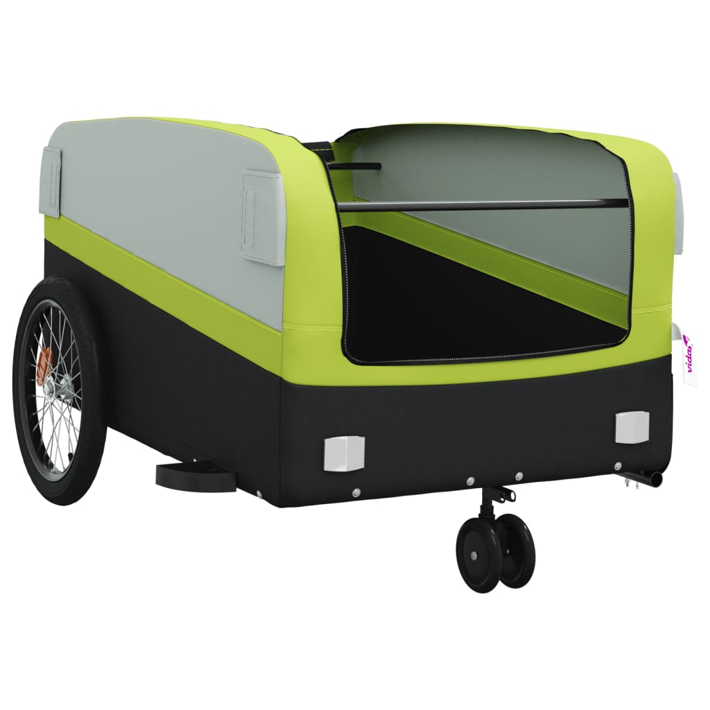 Bicycle Trailer Black and Green 45 kg Iron