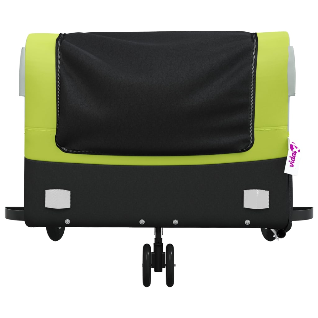 Bicycle Trailer Black and Green 45 kg Iron
