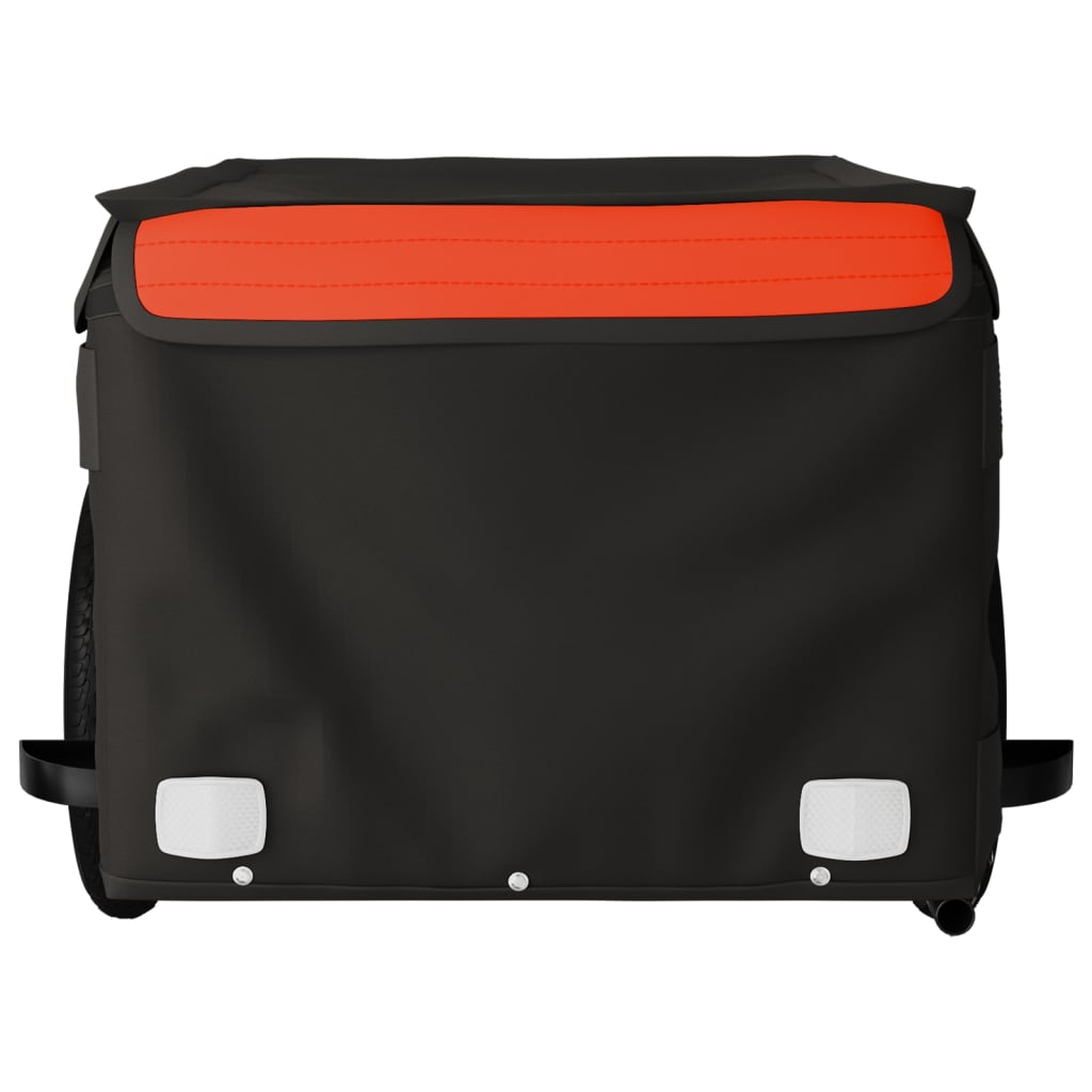 Bicycle Trailer Black and Orange 30 kg Iron