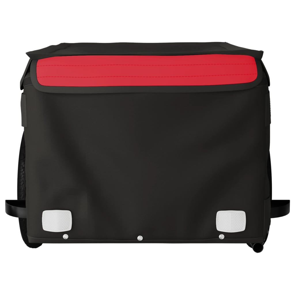 Bicycle Trailer Black and Red 30 kg Iron