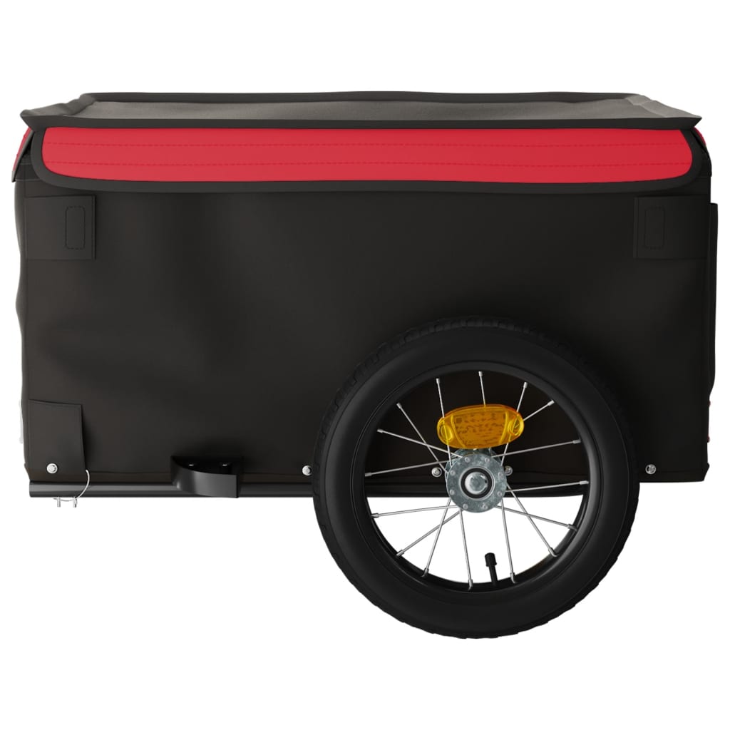 Bicycle Trailer Black and Red 30 kg Iron