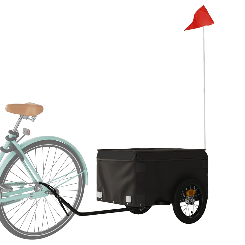 Bicycle Trailer Black 30 kg Iron