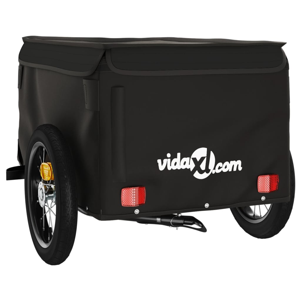 Bicycle Trailer Black 30 kg Iron
