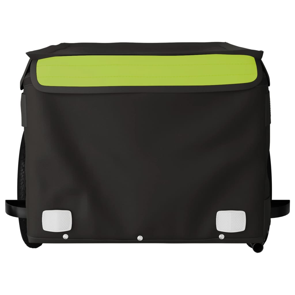 Bicycle Trailer Black and Green 30 kg Iron