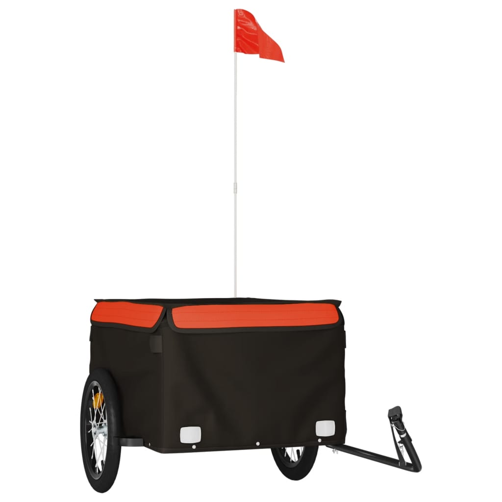 Bicycle Trailer Black and Orange 45 kg Iron