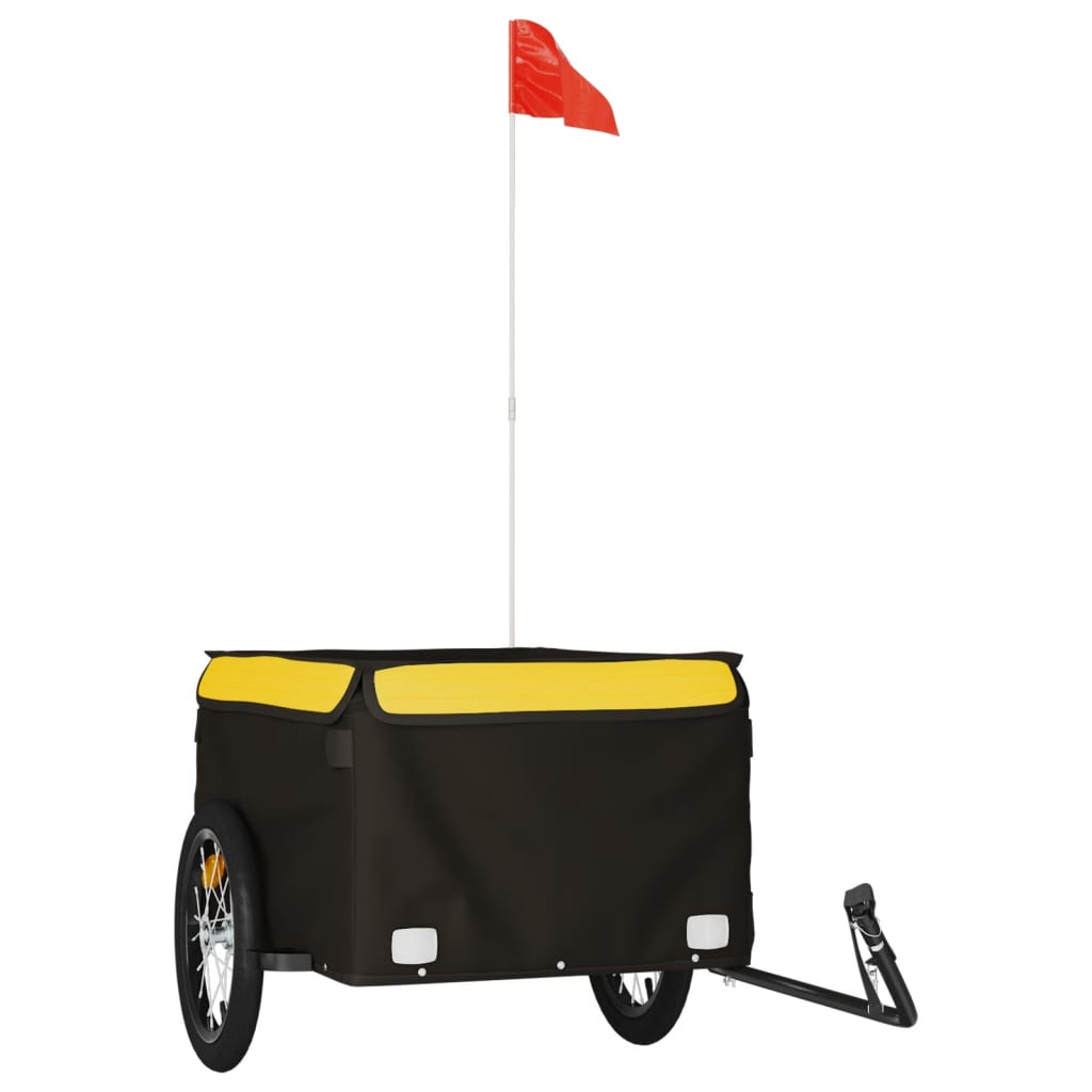 Bicycle Trailer Black and Yellow 45 kg Iron