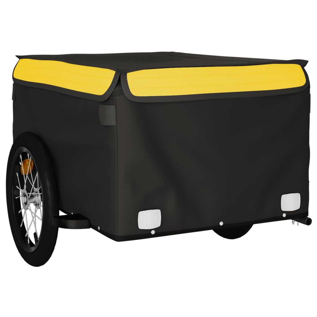 Bicycle Trailer Black and Yellow 45 kg Iron