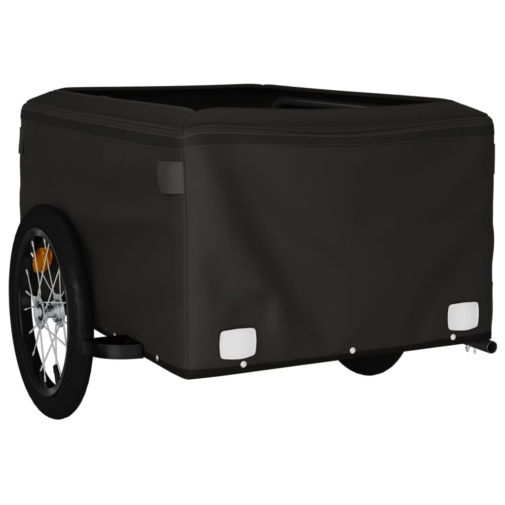 Bicycle Trailer Black and Yellow 45 kg Iron