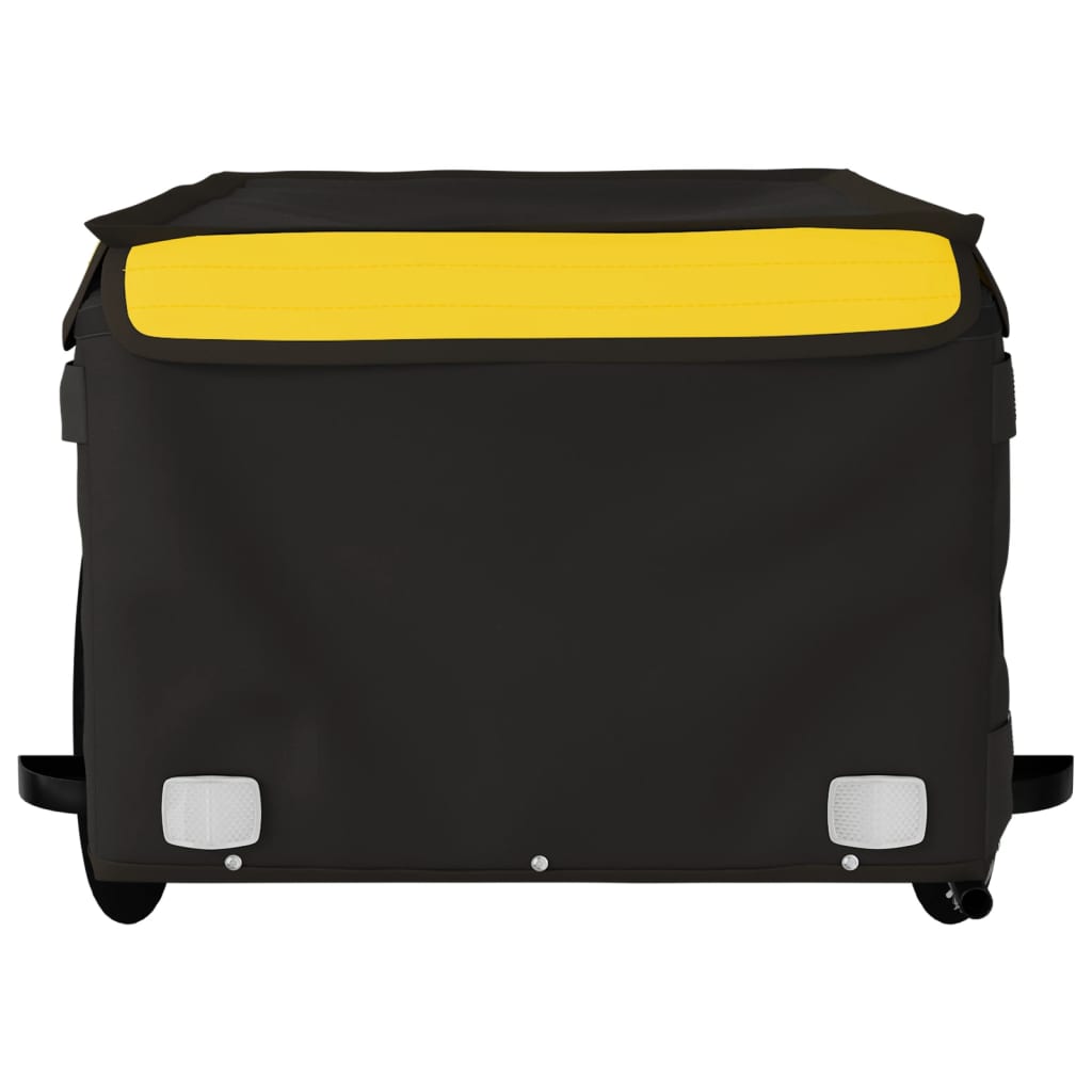 Bicycle Trailer Black and Yellow 45 kg Iron