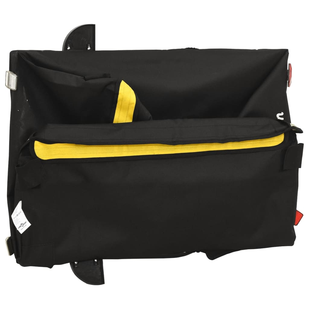 Bicycle Trailer Black and Yellow 45 kg Iron