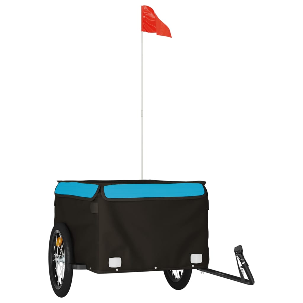 Bicycle Trailer Black and Blue 45 kg Iron