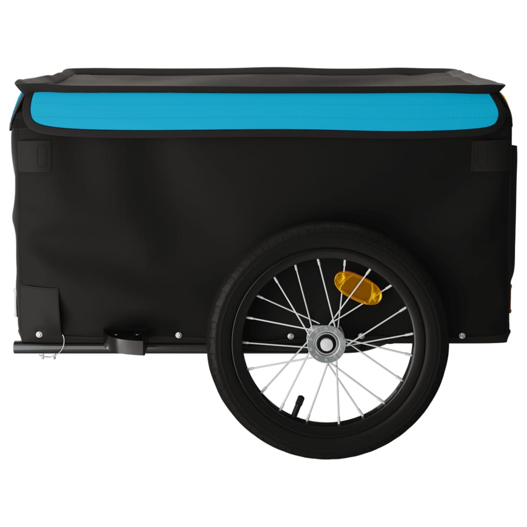 Bicycle Trailer Black and Blue 45 kg Iron