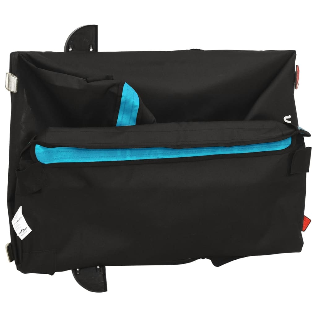 Bicycle Trailer Black and Blue 45 kg Iron