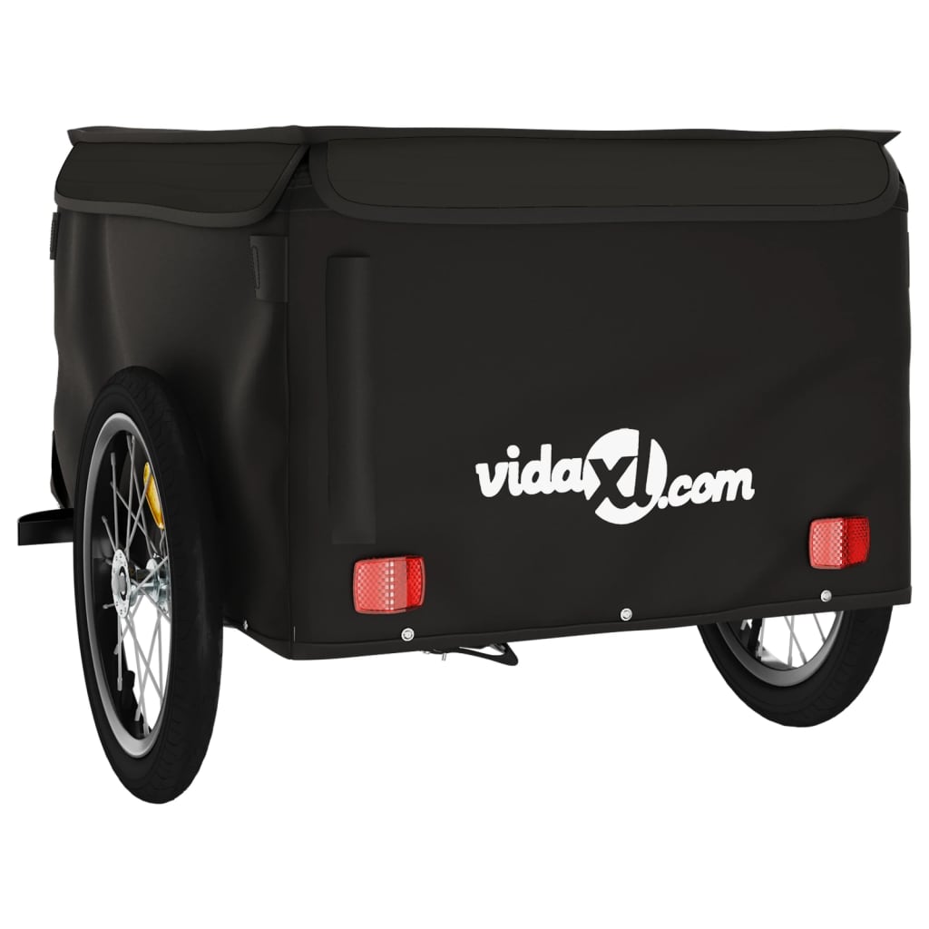 Bicycle Trailer Black 45 kg Iron