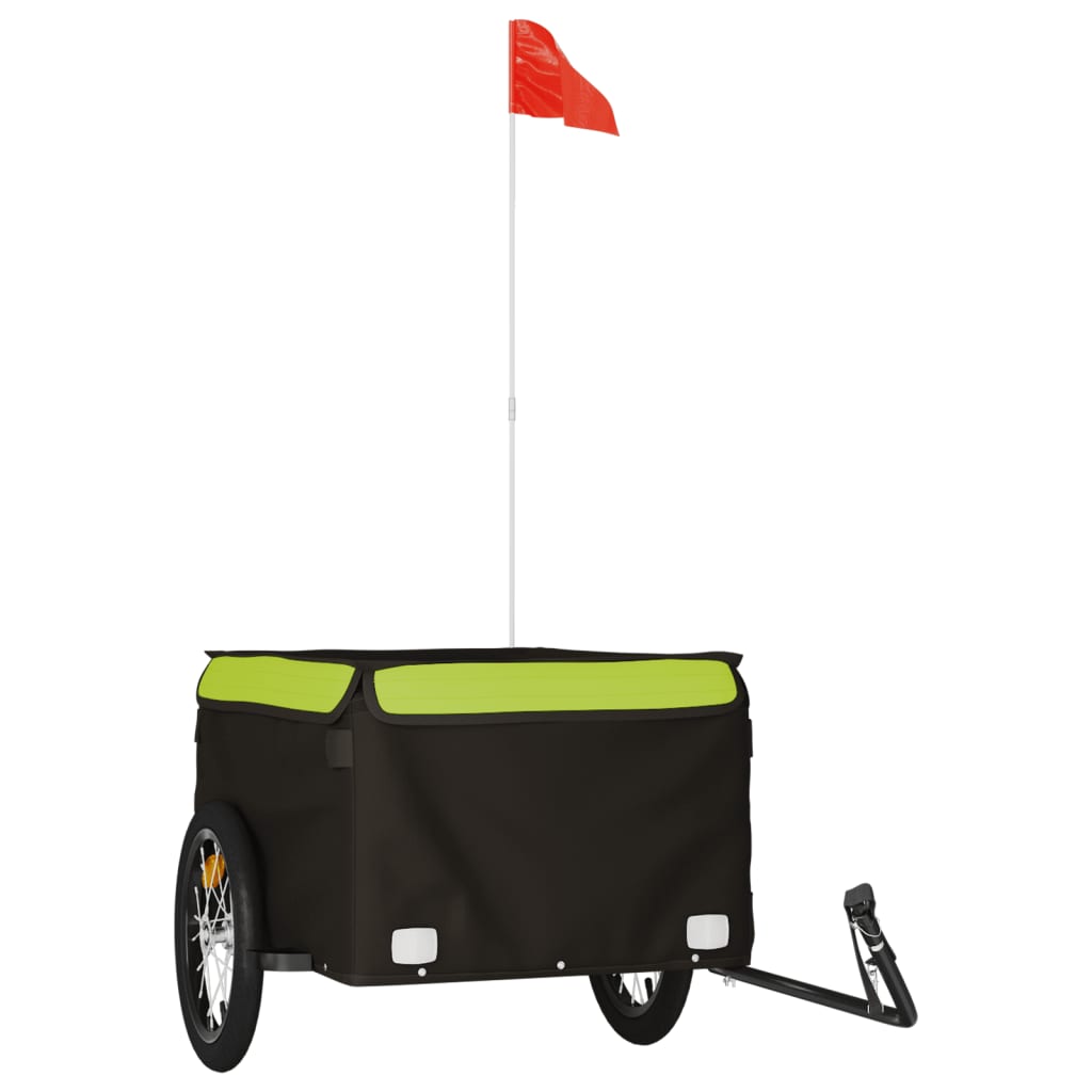 Bicycle Trailer Black and Green 45 kg Iron