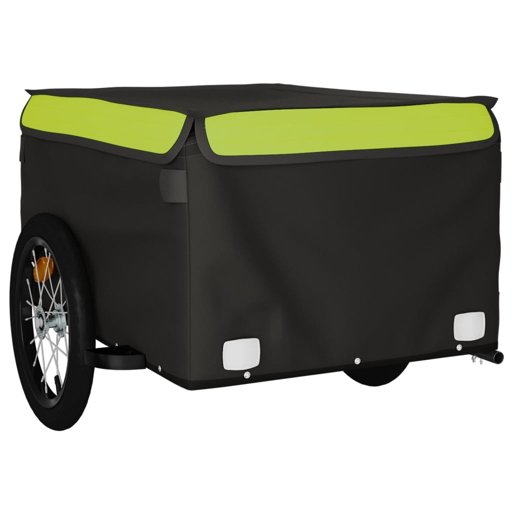 Bicycle Trailer Black and Green 45 kg Iron
