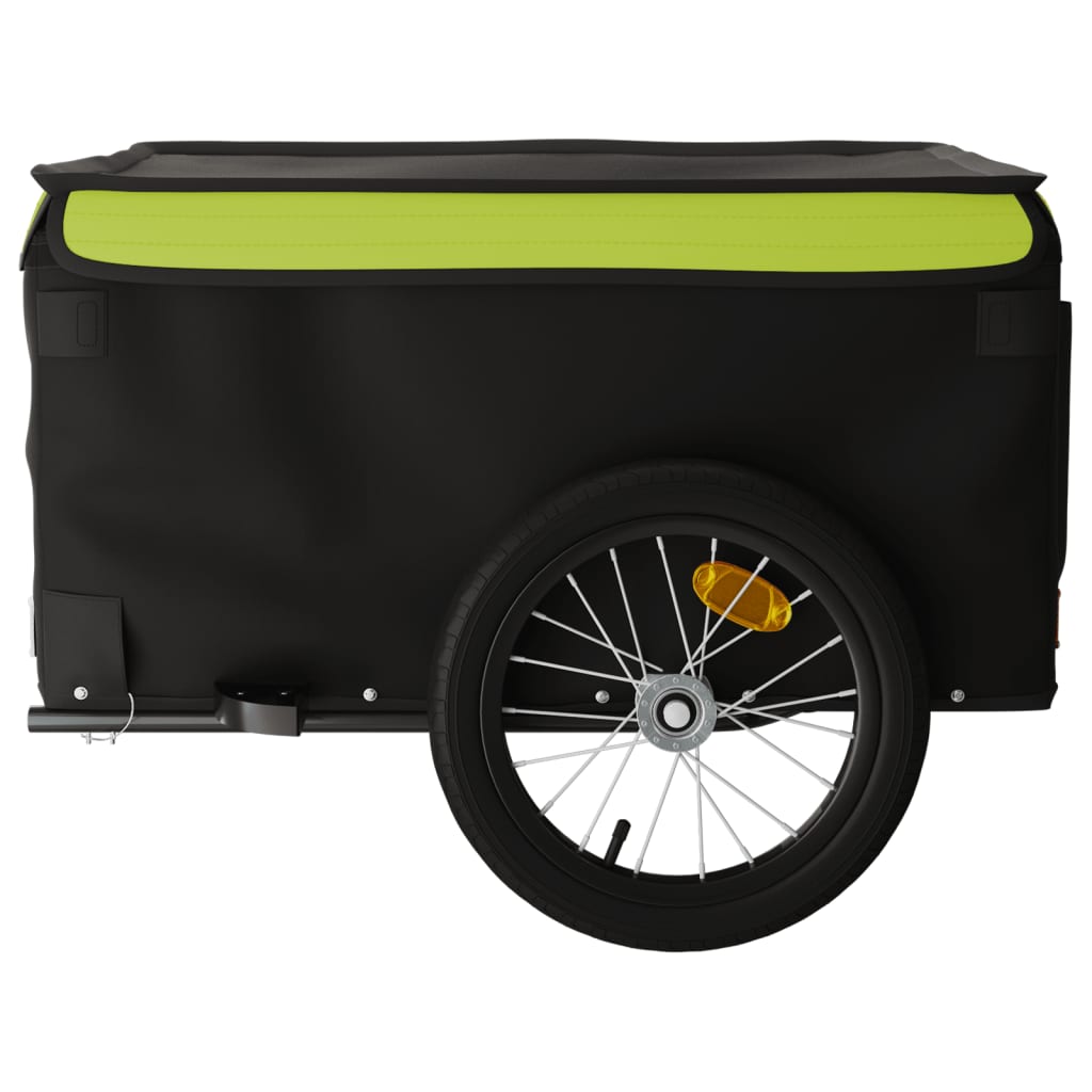 Bicycle Trailer Black and Green 45 kg Iron