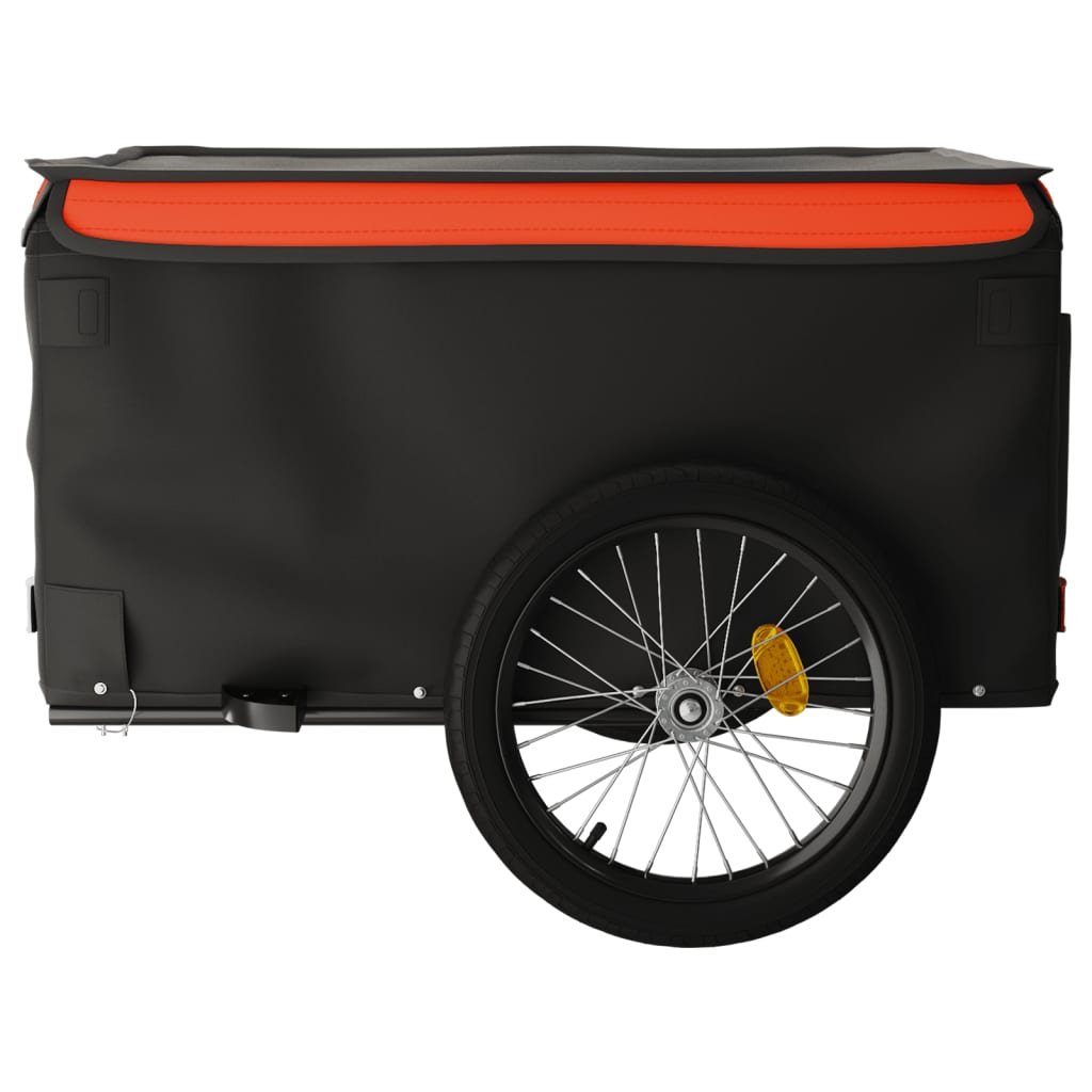 Bicycle Trailer Black and Orange 45 kg Iron