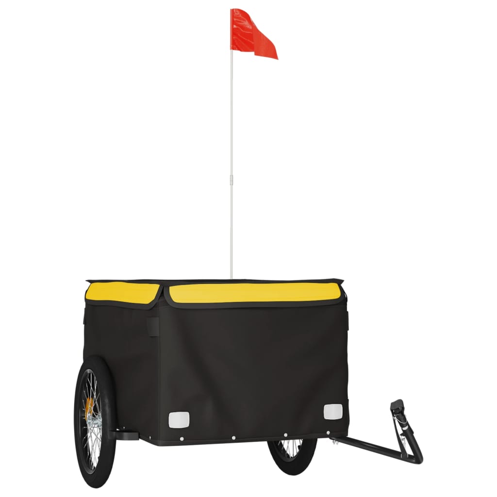 Bicycle Trailer Black and Yellow 45 kg Iron