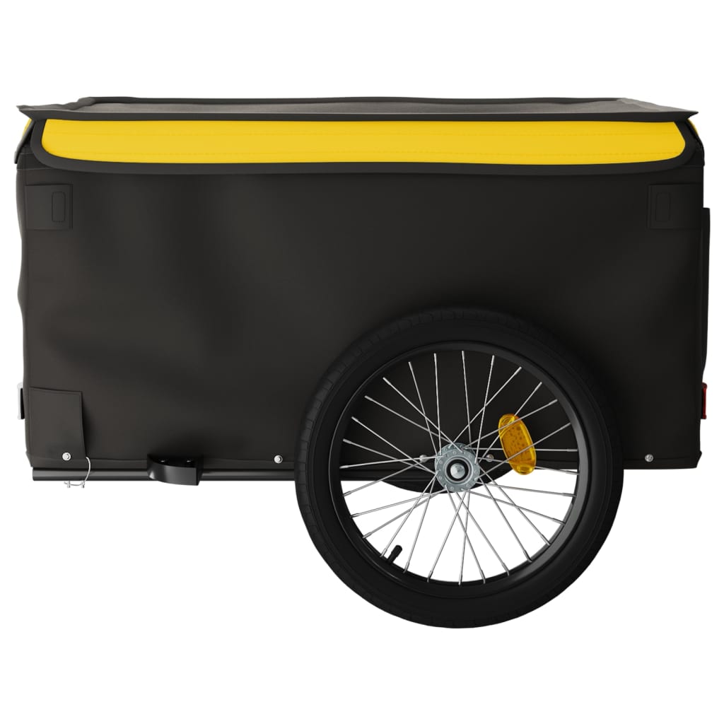 Bicycle Trailer Black and Yellow 45 kg Iron